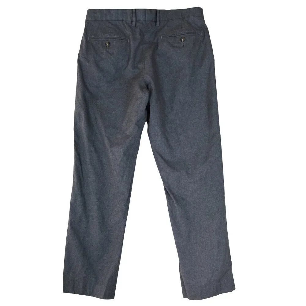 J.Crew Bowery Gray Dress Pants 100% Cotton Classic Trousers Size 32 x 30